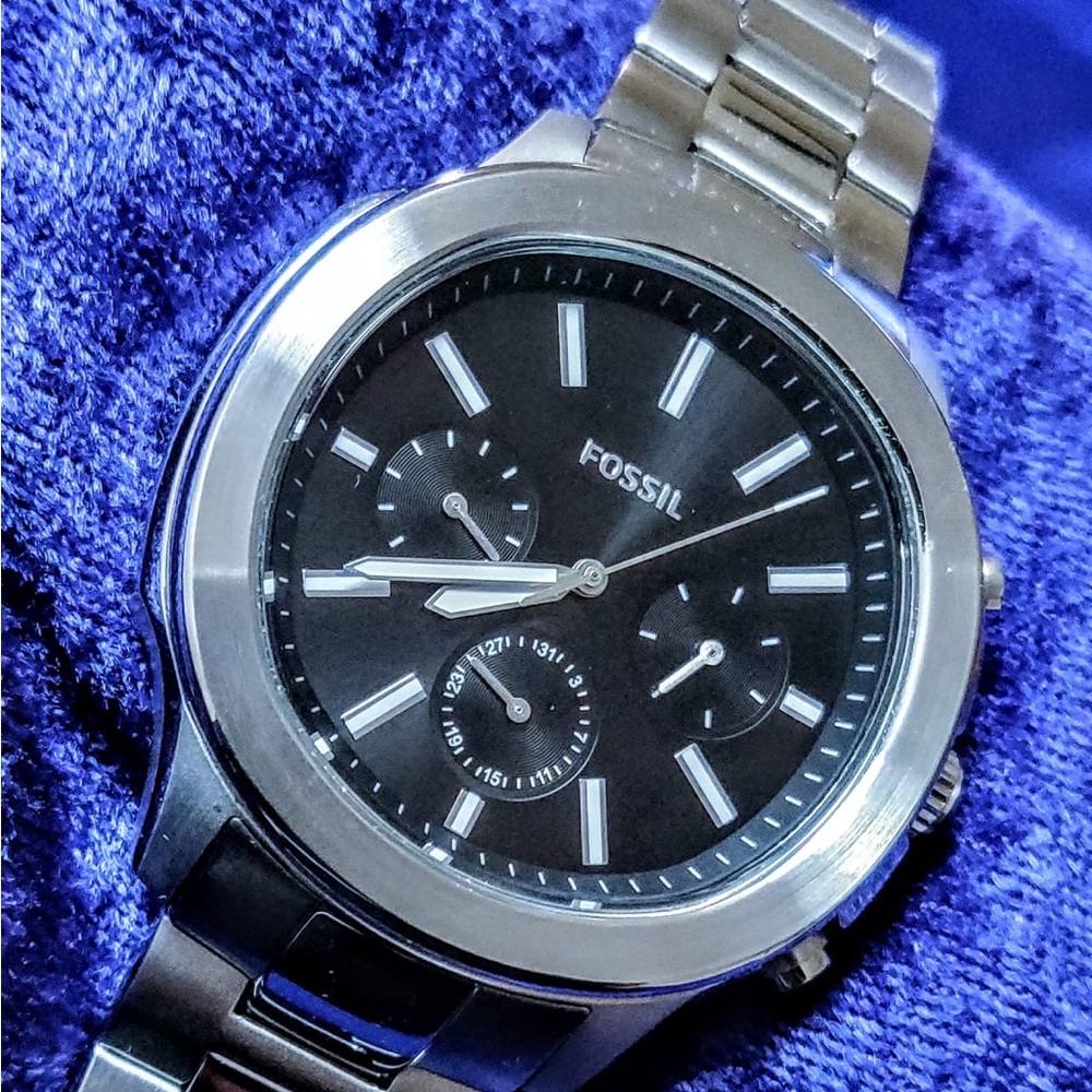 Fossil BQ2589 WindField 45mm Classic Quartz Men's Watch Like New Condition